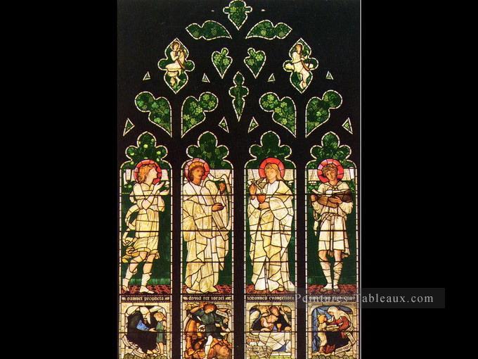 Christ Church Oxford La fenêtre commémorative de Vyner préraphaélite Sir Edward Burne Jones Peintures à l'huile